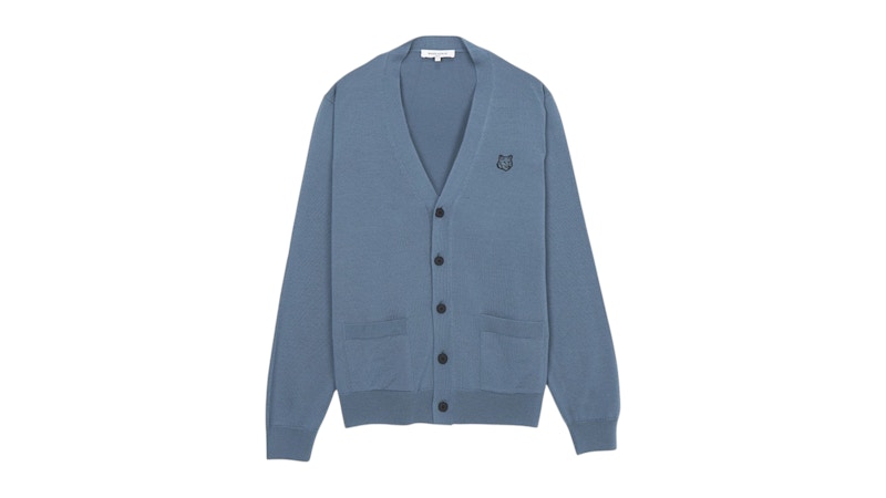 Maison Kitsune Bold Fox Head Cardigan Blue メンズ - JP