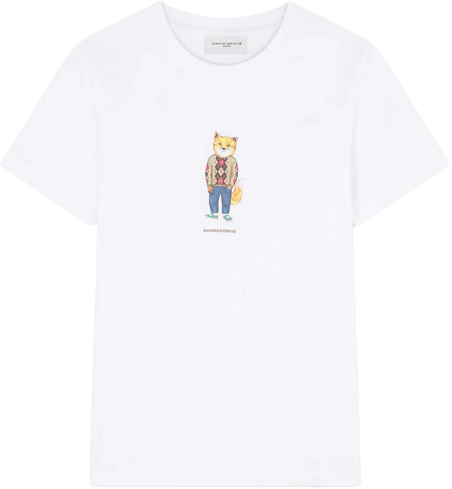 Maison Kitsune Dressed Fox Regular T-shirt White - FW23 - GB