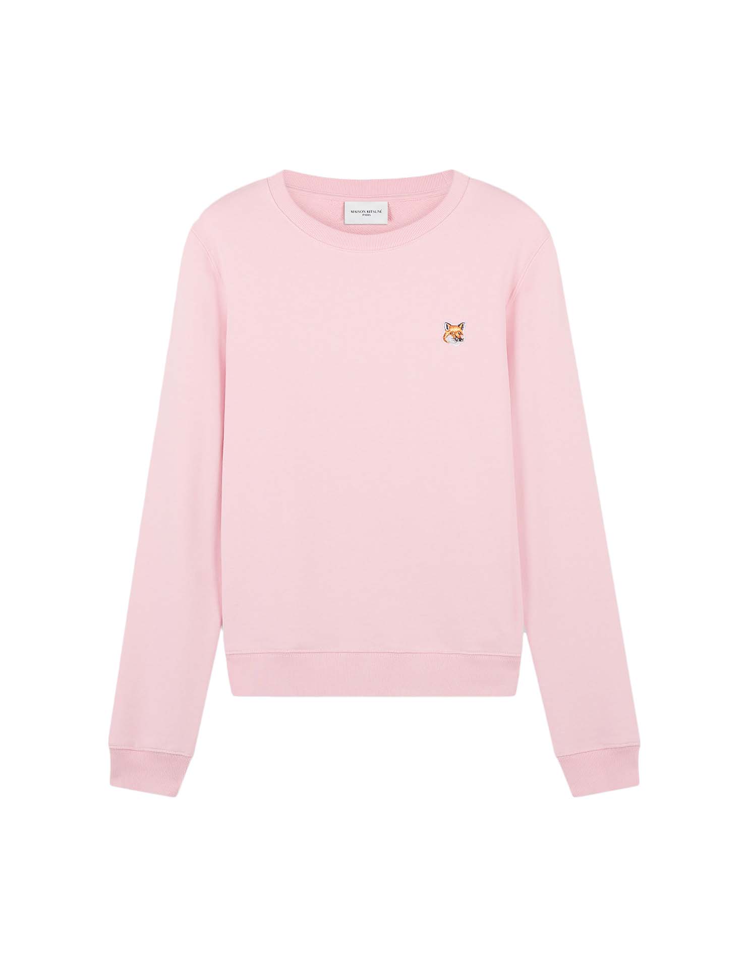 Maison Kitsune Fox Head Patch Regular Sweatshirt Pale Pink