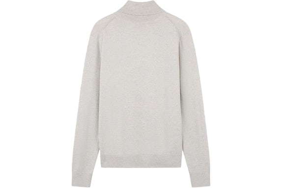 Maison Kitsune Fox Head Patch Regular Turtleneck Light Grey Melange