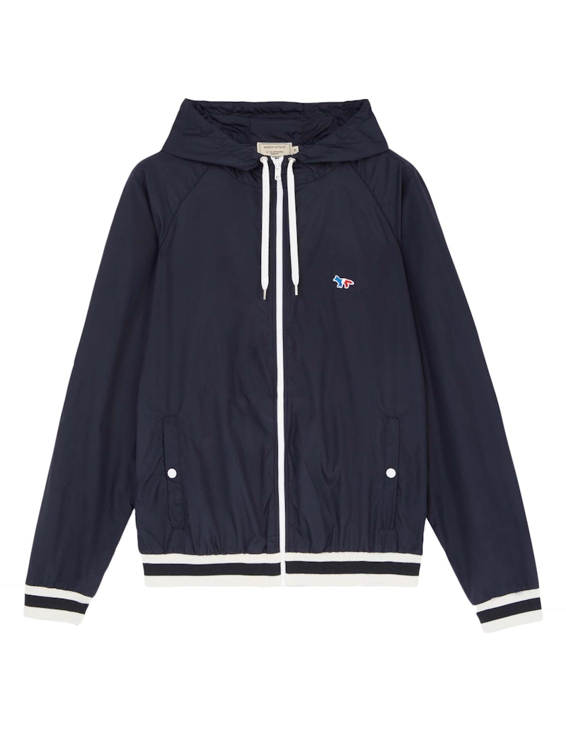 Maison Kitsune Hooded Windbreaker Navy Men's - SS20 - US