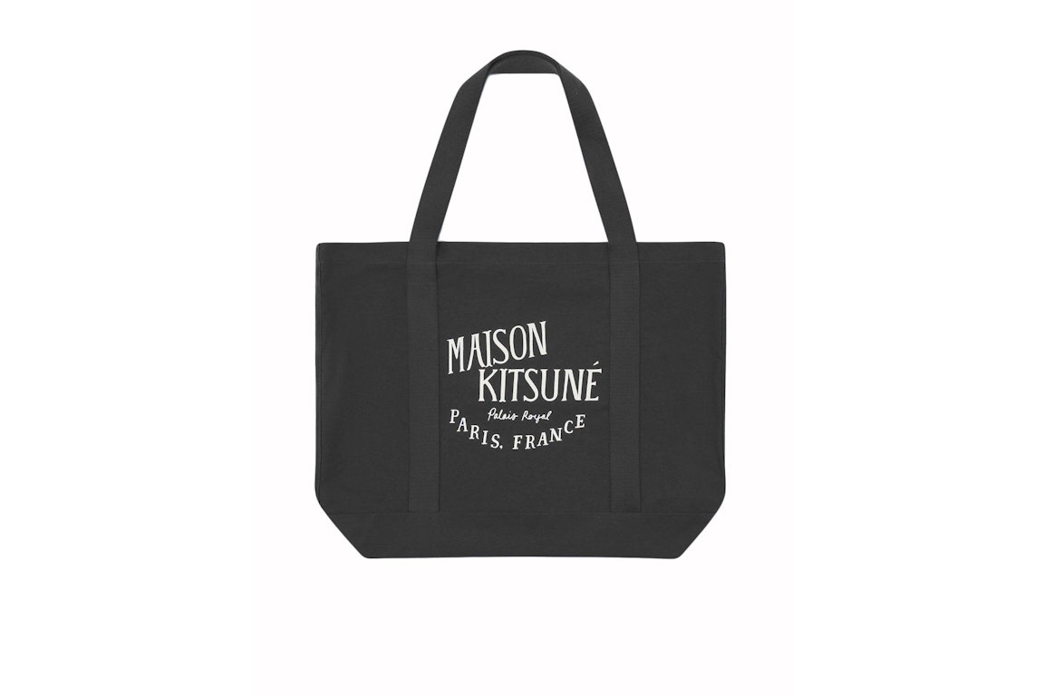 Pre-owned Maison Kitsuné Maison Kitsune Palais Royal Shopping Bag Black