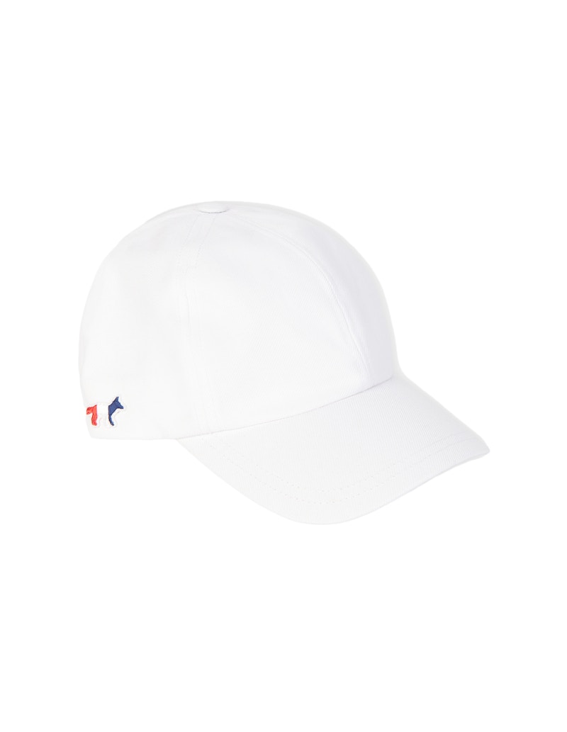 早割航空券 Maison Kitsune Tricolor Fox 6P Cap White Men's - FW21 - US 帽子