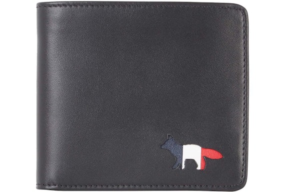 Maison Kitsune Tricolor Mens Wallet Black
