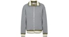 Maison Kitsune Varsity Zip Up Cardigan Gray
