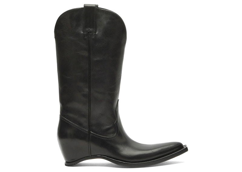 Maison Margiela Heelless Western Leather Boot (Women's) Sneakers in Black
