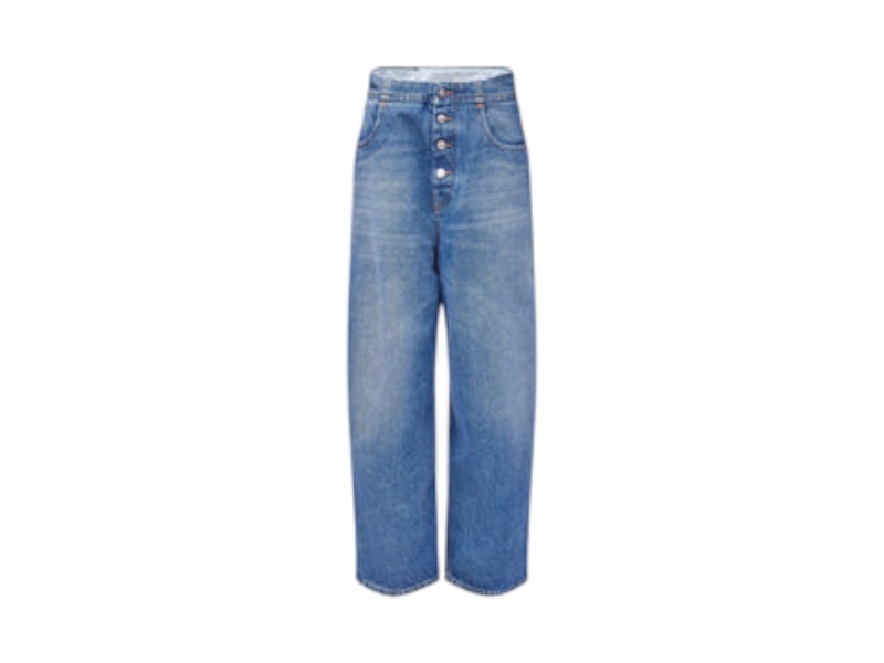 Pre-owned Maison Margiela Women's Mm6 Blue Denim Trouser In Medium Blue