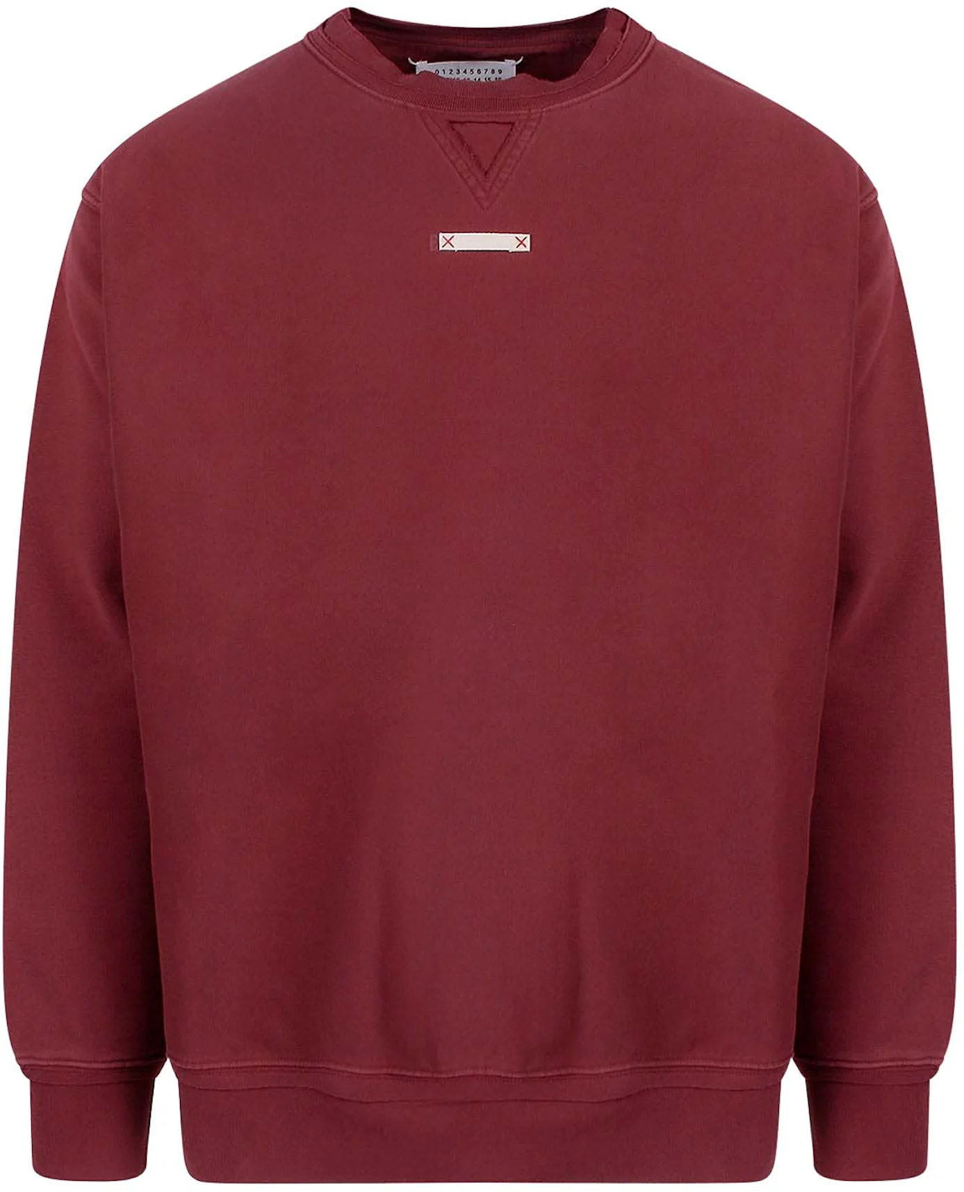 Maison Margiela Man Cotton Frontal Patch Sweatshirt Red Men's - US
