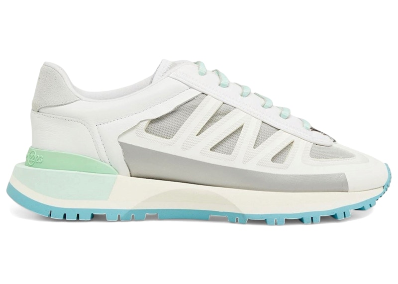 Men's Maison Margiela Runner Evolution Sneakers in Grey/White