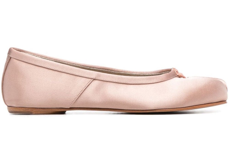 Maison Margiela Satin Tabi Ballerina Shoe Powder Pink (Women's