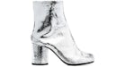 Maison Margiela Tabi Ankle Heel Boot Cracked Metallic Silver (Women's)