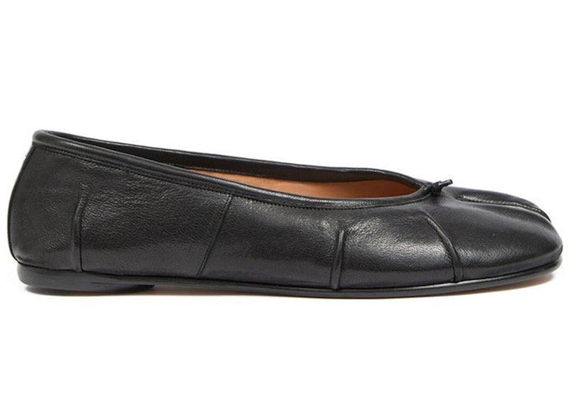 Maison Margiela Tabi Ballerina Flat Black Nappa Leather Men's