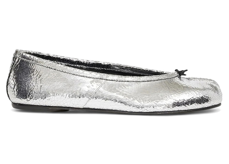 フラットシューズ Maison Margiela Silver mirror Tabi ballerina Maison Margiela Tabi Ballerina Flats Broken Mirror Silver