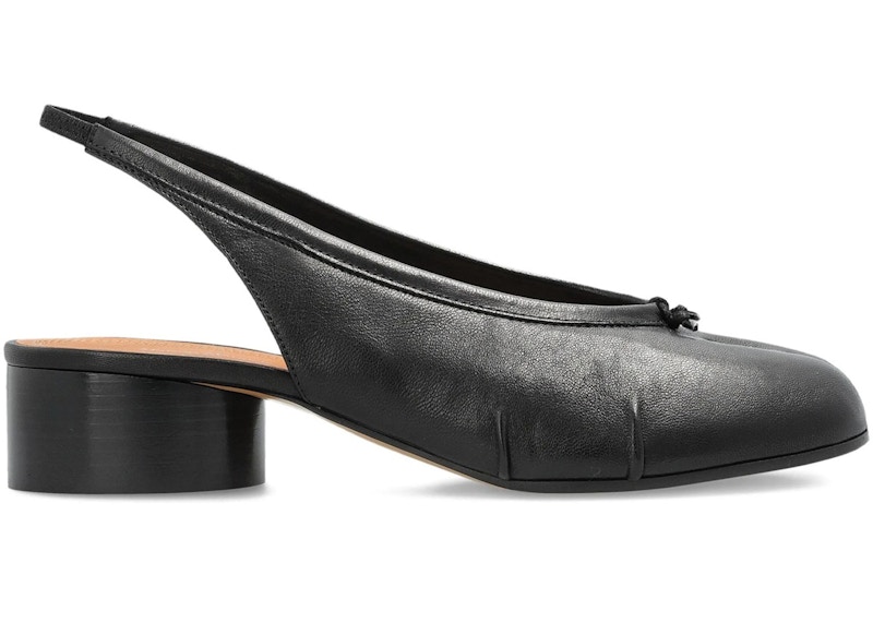 Maison Margiela Tabi New Ballerina Slingback Ovine Leather (Women's) Sneakers in Black