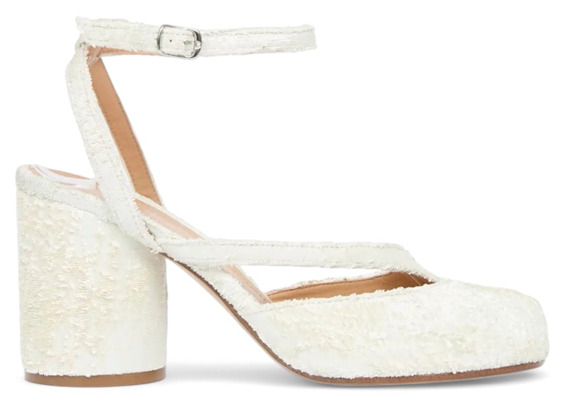 Pre-owned Maison Margiela Tabi Sandal Pump (women's) Sneakers In White Pearly