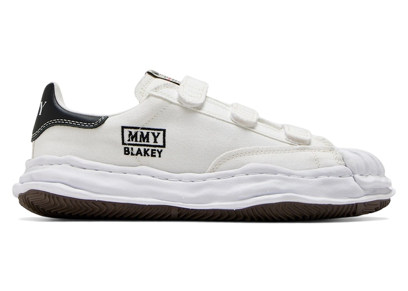 Pre-owned Miharayasuhiro Men's Maison Mihara Yasuhiro Blakey Og Sole Canvas Low Velcro Sneakers In White