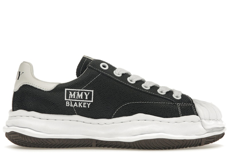 Pre-owned Miharayasuhiro Men's Maison Mihara Yasuhiro Blakey Og Sole Embossed Leather Low Sneakers In Black