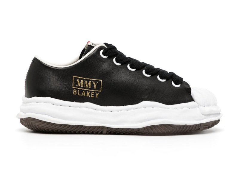 Pre-owned Miharayasuhiro Men's Maison Mihara Yasuhiro Blakey Og Sole Seamless Leather Low White Sneakers In Black