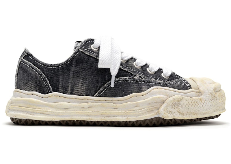Maison Mihara Yasuhiro Hank OG Sole Bleach-Wash Denim Canvas Low