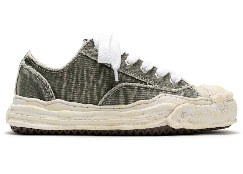 Maison Mihara Yasuhiro Hank OG Sole Bleach-Wash Denim Canvas Low