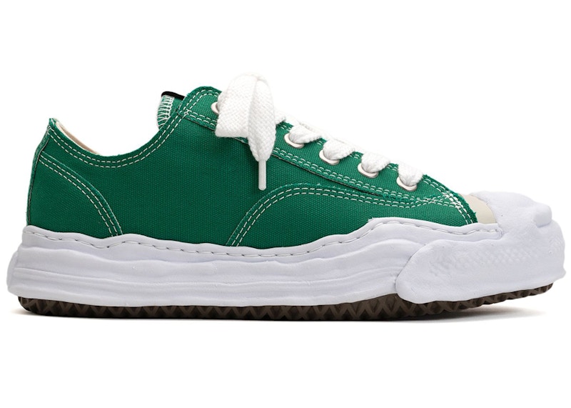 Pre-owned Miharayasuhiro Men's Maison Mihara Yasuhiro Hank Og Sole Canvas Low Sneakers In Cl Green/white
