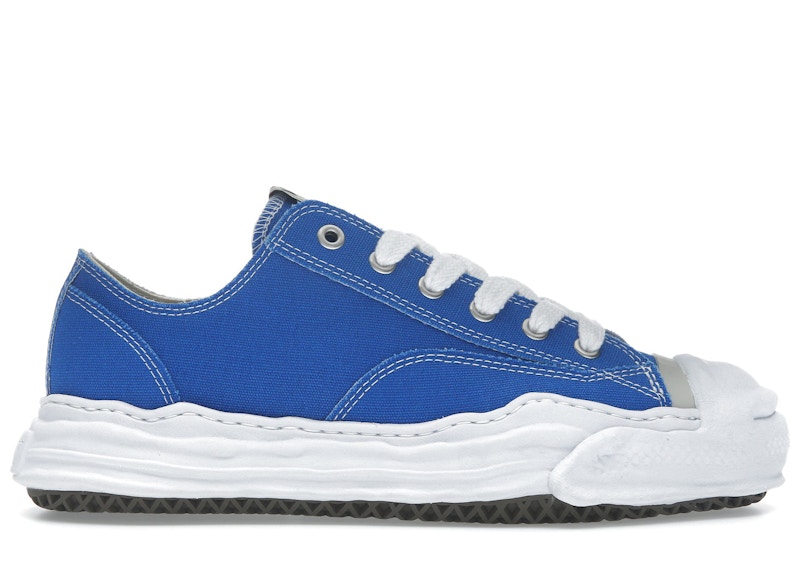 Pre-owned Miharayasuhiro Men's Maison Mihara Yasuhiro Hank Og Sole Canvas Low Sneakers In Clear Blue