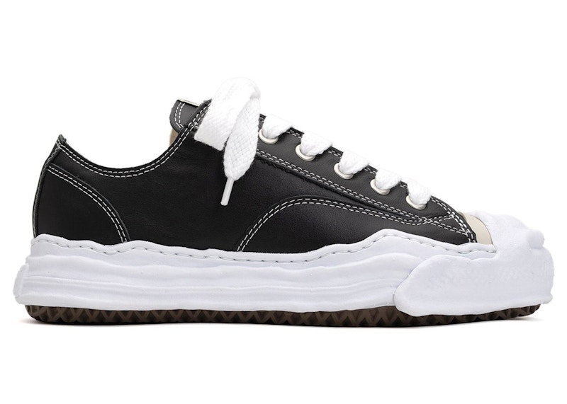 Maison Mihara Yasuhiro Hank OG Sole Leather Low Black White Maison Mihara Yasuhiro Hank OG Sole Leather Low Black White