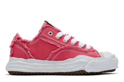 Maison Mihara Yasuhiro Hank Og Sole Canvas Low-Top Frayed Pink