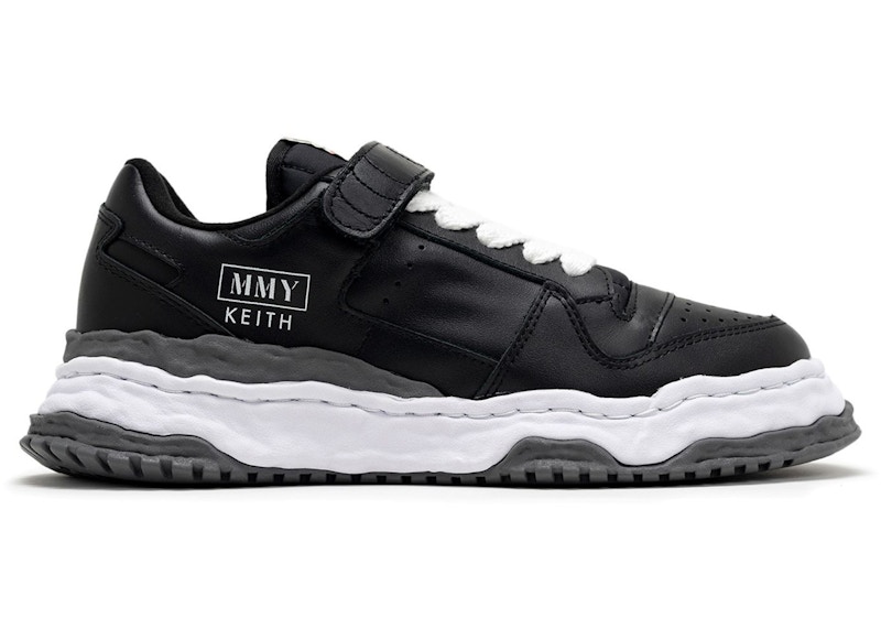 Pre-owned Miharayasuhiro Men's Maison Mihara Yasuhiro Keith Og Sole Leather Low White Sneakers In Black