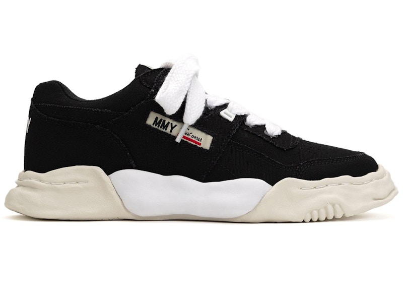 Pre-owned Miharayasuhiro Men's Maison Mihara Yasuhiro Parker Og Sole Canvas Low Sneakers In Black/white In Multi