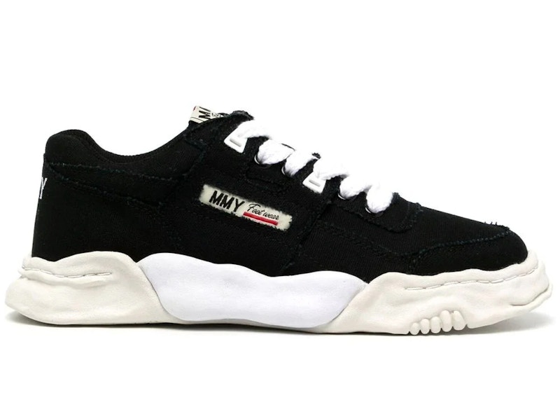Pre-owned Miharayasuhiro Men's Maison Mihara Yasuhiro Parker Og Sole Cow Canvas Low Sneakers In Black