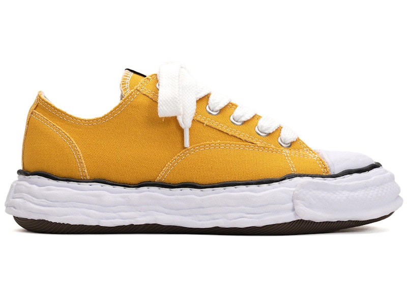 Pre-owned Miharayasuhiro Men's Maison Mihara Yasuhiro Peterson 23 Og Sole Canvas Low Sneakers In Yellow/white In Multi