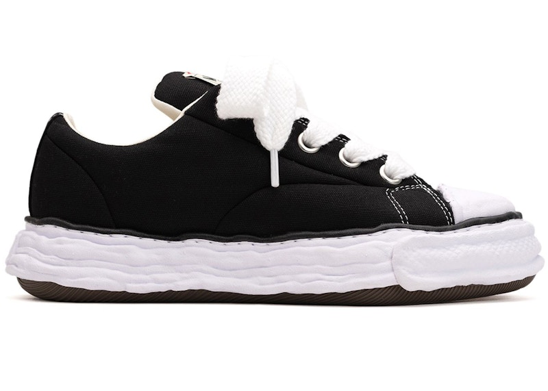 Pre-owned Miharayasuhiro Men's Maison Mihara Yasuhiro Peterson 23 Og Sole Padded Canvas Low Sneakers In Black/white