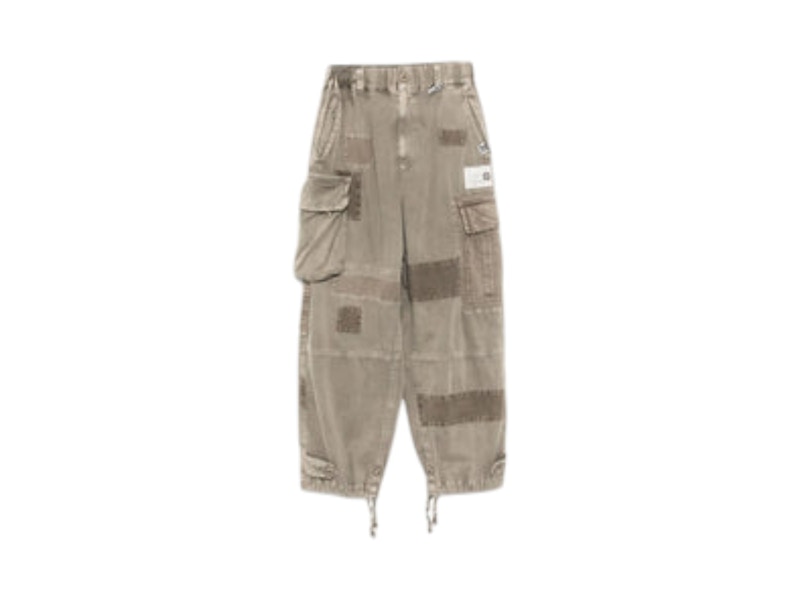 Pre-owned Miharayasuhiro Men's Maison Mihara Yasuhiro Repair Cargo Trousers In Light Gray