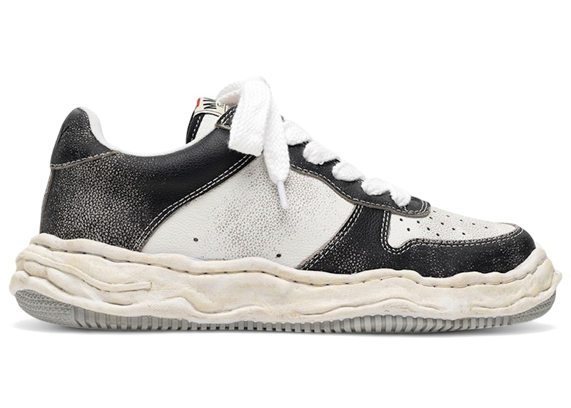 Maison Mihara Yasuhiro Wayne OG Sole Shrink Leather Low Black White Men ...
