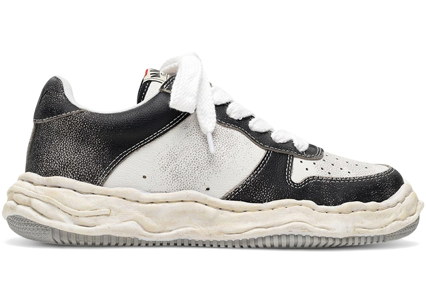 Maison Mihara Yasuhiro Wayne OG Sole Shrink Leather Low Black White Men ...