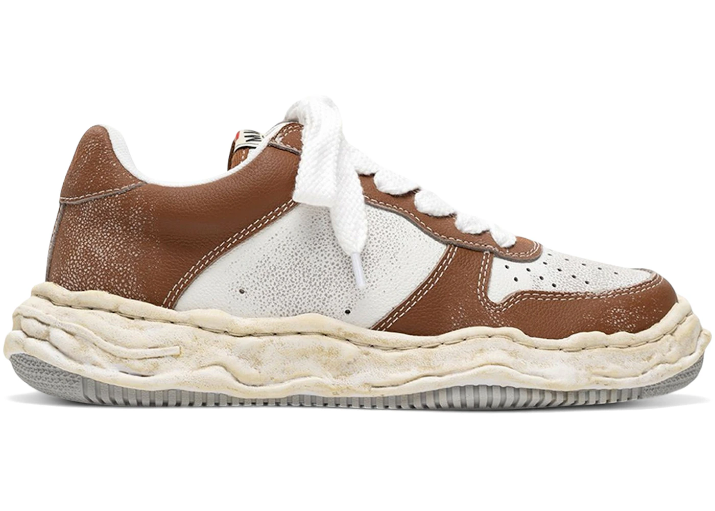 Maison Mihara Yasuhiro Wayne OG Sole Shrink Leather Low Brown White Men ...