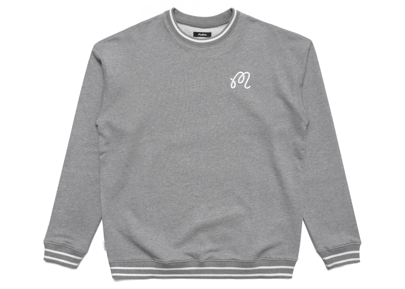 Malbon Golf M Script Crewneck Heather Grey Men's - SS21 - US