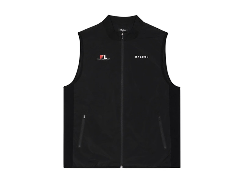 Malbon Golf x Futura Poly Down Vest Black Men's - SS25 - US
