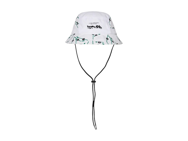 Malbon Golf x Futura Tag Bucket Hat White メンズ - SS25 - JP Malbon Golf x Futura Tag Bucket Hat White メンズ - SS25 - JP