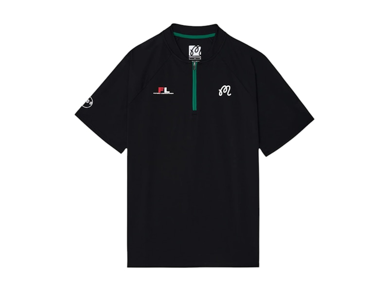Malbon Golf x Futura Zip Raglan Blade Polo Black メンズ