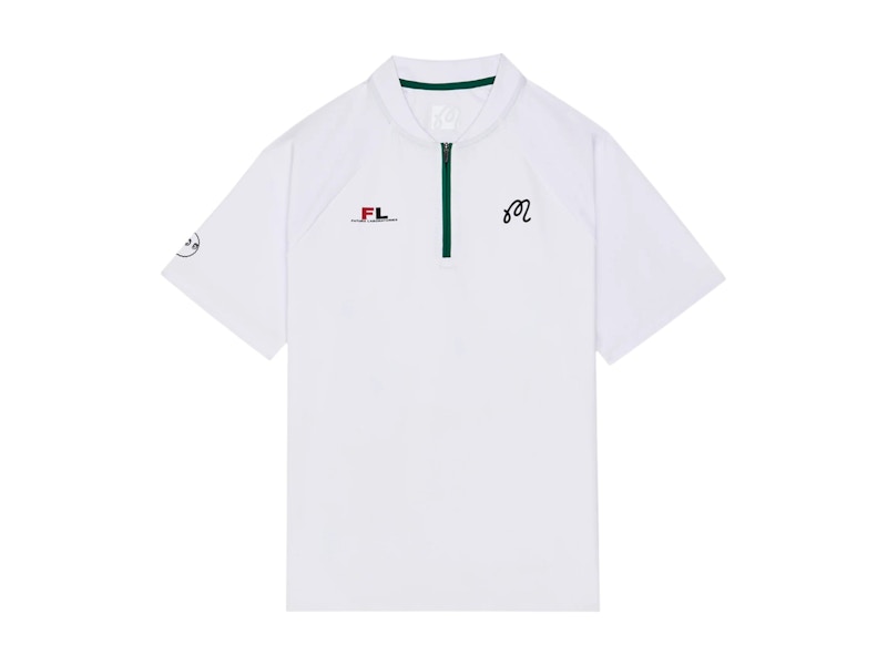 Malbon Golf x Futura Zip Raglan Blade Polo White メンズ