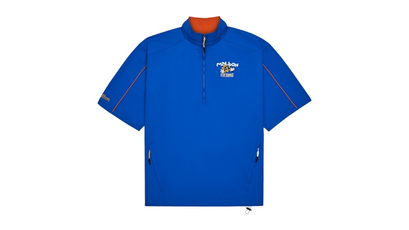 Malbon × Glogangネイビー ポロシャツ Lサイズ Malbon Golf x Glogang Windshirt Blue Men's - US
