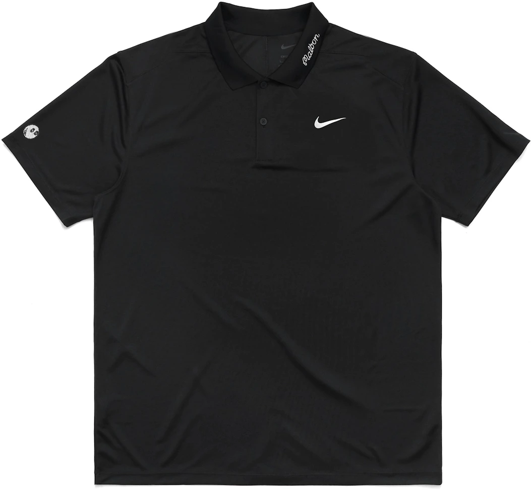 Malbon Golf x Nike Dri-FIT Victory Solid Polo Black/White Men's - SS22 - US