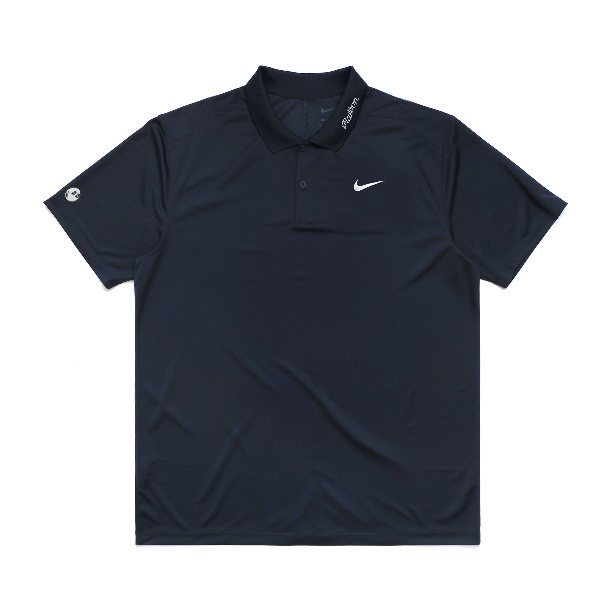 Malbon Golf x Nike Dri-FIT Victory Solid Polo Obsidian/White