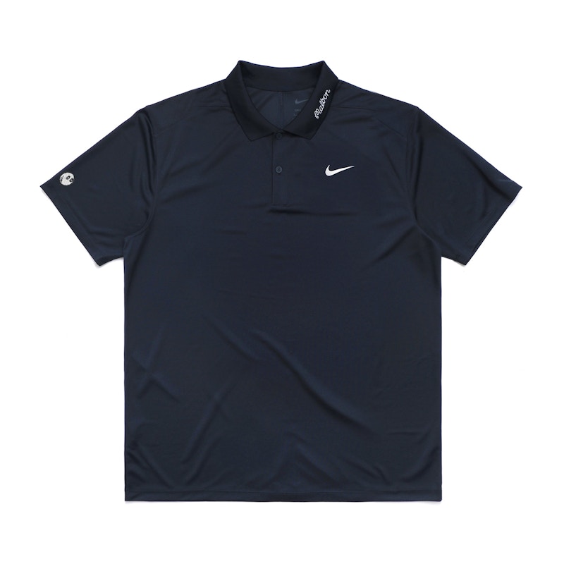 Malbon Golf x Nike Dri-FIT Victory Solid Polo Obsidian/White Men's