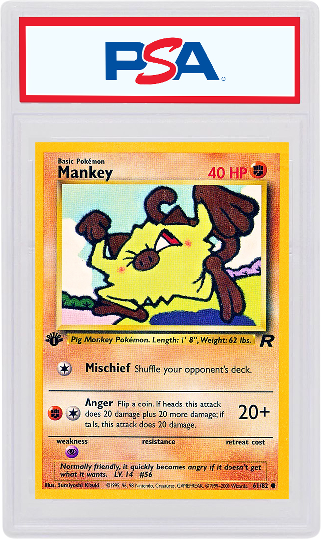 Mankey 2000 Pokemon TCG Team Rocket 1st Edition #61/82 - 2000 - US