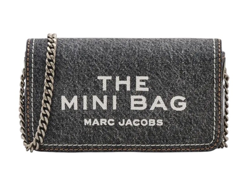 Pre-owned Marc Jacobs Denim Chain Mini Bag Black Wash Backpack