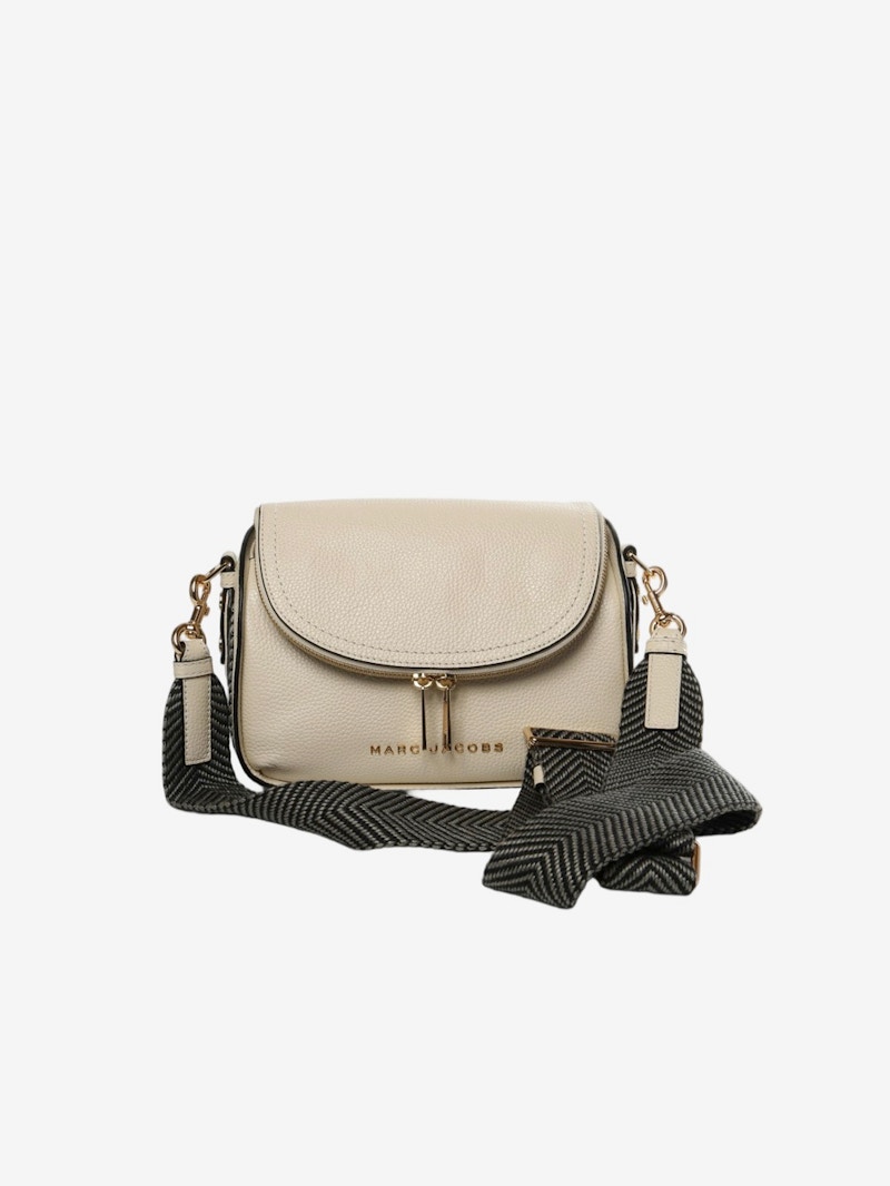 Marc Jacobs Grooved Webbing Mini Messenger Bag Marshmallo