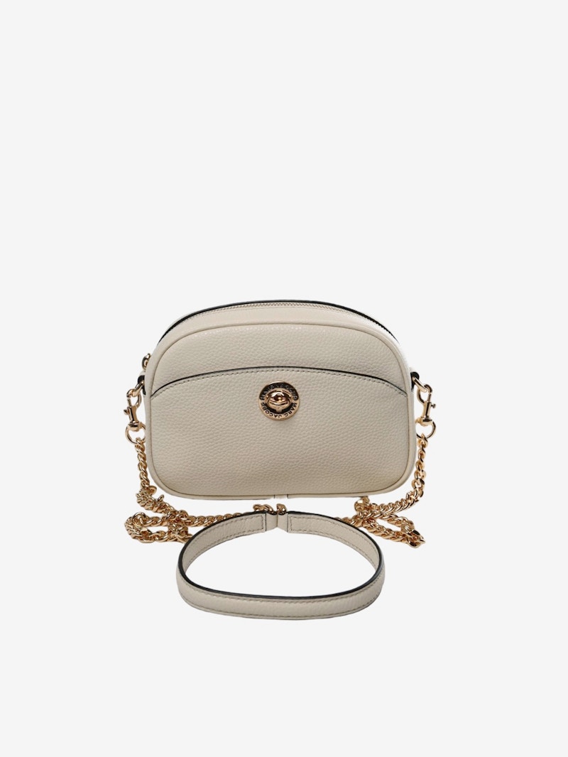 Borsa fotografica Marc Jacobs con sigillo Turnlock Marshmallo